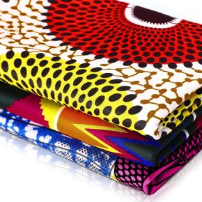 3 Pcs 36 x 45 inch Fat African Print Fabric African Ankara Wax Print Fabric Craft Projects and Patch Work DIY for Sewing Patchwork Face Protectors Crafting Projects