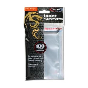 BCW Resealable Inner Sleeves 64mm x 89mm | Inner Sleeves MTG | Premium Card Protectors with Adhesive Flap | Ideal for Pokémon, MTG, & Sports Cards | Card Sleeves Magic The Gathering