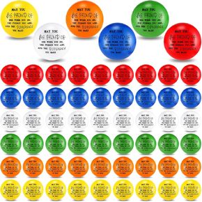 Liliful 100 Pcs Stress Balls Bulk Motivational Stress Relief Balls Foam Colorful 1.96'' Small Squeeze Ball Anger Relief Toys Hand Exercise Balls Bulk for Adults Anxiety Fidget Coworker Office Gifts