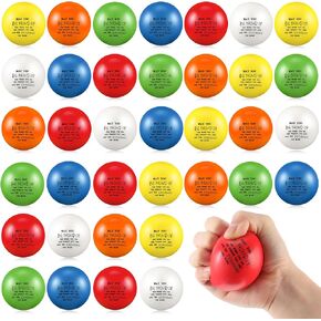 Lenwen 36 Pcs Christmas Employee Appreciation Gifts 2.5 Inch Motivational Stress Balls Inspirational Stress Relief Balls for Adult Relief Thank You Gift (Proud)
