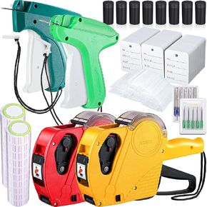 9122 Pieces Price Tags for Clothing Clothes Garment Tag Attacher Garment Tagging Applicator Price Marking Labeler Plastic Fasteners Barbs Roll Ink Refill Rollers Clothing Paper Tags Needles Sticker