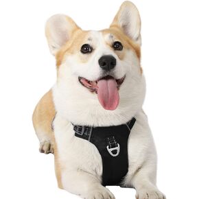 No Pull Harness Breathable Harness,Adjustable Soft Padded Pet Reflective Vest and Easy Control Handle for Walking Training Running,Suitable for Small,Medium and Large Dogs
