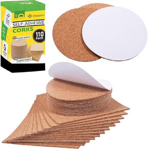 Cork Coasters with Lip for Drinks Absorbent | 12 Set 4 Inch Thick Rustic Saucer with Metal Holder Heat & Water Resistant | Best Reusable Natural Round Coasters for Bar Glass Cup Table