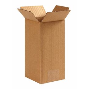 AVIDITI 4x4x8 Tall CorrugatedBoxes, Tall, 4L x 4W x 8H, Pack of 25 | Shipping, Packaging, Moving, Storage Box for Home or Business, Strong Wholesale Bulk Boxes