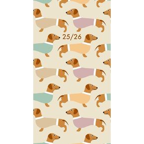 Willow Creek Press Woof January 2025 - December 2026 Monthly Pocket Planner (3.5" x 6.5")