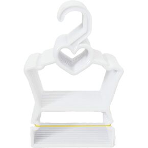 10- شماعات ملابس دمى على شكل قلب أبيض - تناسب ملابس دمى لوريلي آند فريندز مقاس 12 بوصة وملابس دمى إيفيا العالمية مقاس 14 بوصة in Kuwait