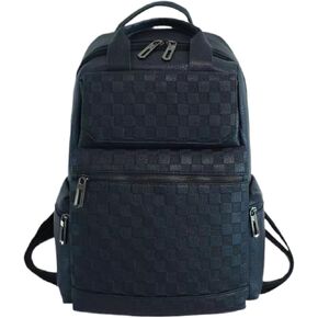 Fashion PU soft leather backpack, student schoolbag, large capacity laptop bag, business travel multifunctional backpack(black)