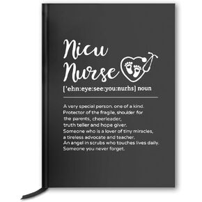 XQLZY Funny Nicu Nurse Double-Sided 160 Pages Hardcover Notebook Journal for Drawing, Note-Taking, Graduation Retirement Friendship Thanks Gift for Nurses NICU Nurses RN Colleagues Friends Leaders