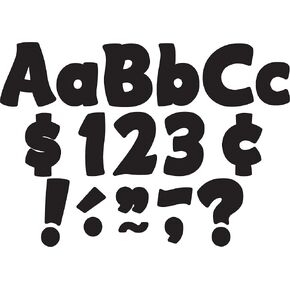 Teacher Created Resources Black Funtastic 4" Letters Combo Pack (TCR5453)