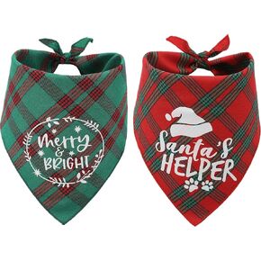Christmas Dog Bandana,Xmas Bandanas for Puppy Cat Small Large Dogs