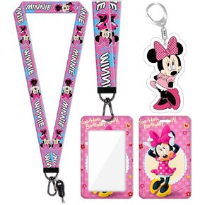 Neck Lanyard with ID Badge Holder for Keys Key Chain Card Cute Cartoon Lanyards for Women Men Guys Girl Boys Kids Teachers Keychain GS389