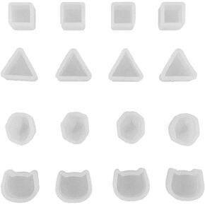 Honbay 16pcs Tiny Silicone Jewelry Earring Necklace Pendant Mold Casting Mould Jewelry Making DIY Craft Tool