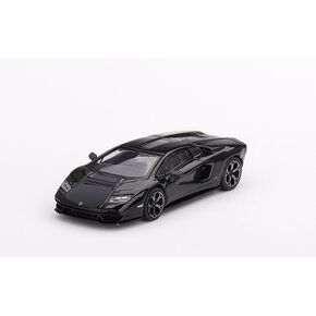 True Scale Miniatures Model Car Compatible with Lamborghini Countach LPI 800-4 Nero Maia 1/64 Diecast Model Car MGT00607, Black