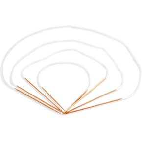 JubileeYarn Circular Bamboo Knitting Needles Set | 4 Lengths (16" 24" 30" 40") | Carbonized Brown | US Size 11 Needles
