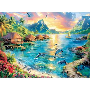 300 Pieces Puzzles for Adults Horse Puzzles Games Brain Teaser Thick Paper Animals Puzzles Pieces Fit Together Challenging Puzzles for Adult Children Elderly Gift Toy 20.5 x 15 in
