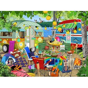 Ceaco - Tracy Flickinger - Gone Camping - 500 Piece Jigsaw Puzzle