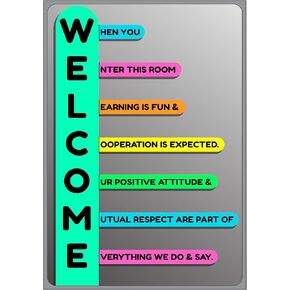 12x18 Homeroom Educational Poster,Inspirational and Motivational Poster,Stylish Classroom Wall Decor,Heavy Duty Class Rules Poster,Think Before You Speak (Welcome)