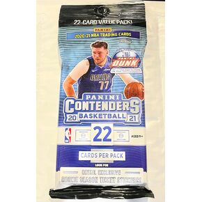 2020-21 Panini Contenders NBA Cello Pack - 22 Cards Per Pack - 3 Inserts & 1 Cello Pack Exclusive Per Pack