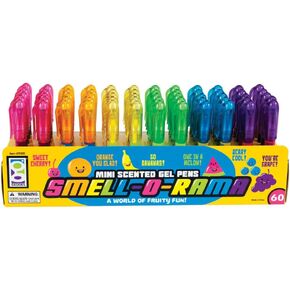 Raymond Geddes Smell-O-Rama Mini Scented Gel Pens (Pack of 60)
