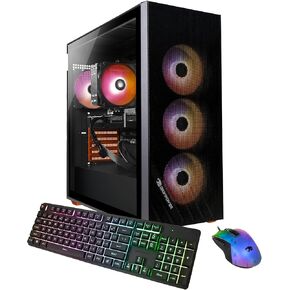 iBUYPOWER Trace 7 Mesh Gaming PC Computer Desktop TMA7N3501 (AMD Ryzen 7 5700، RTX 3050 6GB، 16GB DDR4 RGB 3200MHz (8x2)، 1 تيرابايت NVMe، WiFi جاهز، Windows 11 Home Advanced)