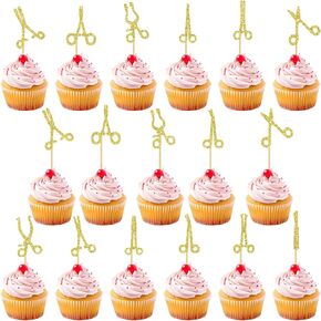 Surgical Tools Silhouette Cupcake toppers, Surgeon Party Decorations, Surgical Doctor Graduation Party Decor, Sterile Processing Tech Week Decor (Gold)