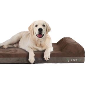 Medium Dog Bed, Orthopedic Dog Bed with Pillow Thick Gel Memory Foam, Removable Cover & Waterproof Liner, Durable Flannel Fabric Large Dog Bed