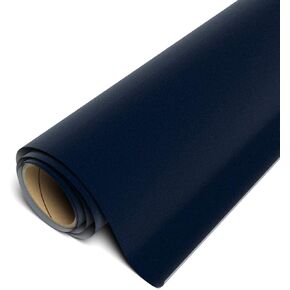 Siser StripFlock Pro HTV 12"x5yd Roll (Navy Blue) - Textured Heat Transfer Vinyl - for use with Siser, Cricut and Silhouette Cutters - CPSIA Certified