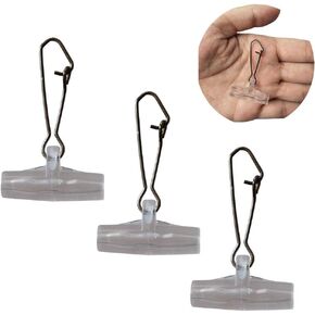 Laxygo Sinker Slide with Hooked Snap Fishing Line Connector 30-60pcs Fishing Accessories