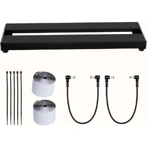 16 INCH Small Guitar Pedal Board Mini Pedalboard for 3-5 Effects | Aluminum Blasted Anodized | Light Steady 16"05" +9V