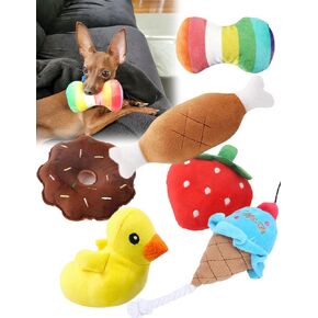 Puppy Toys, 6 Pack Set, Fun Chew and Teething Toys for Small Dogs, Squeaky Puppy Toys for Endless Safe Playtime, Perfect for Teething and Active Puppies