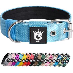 TSPRO Tactical Dog Collar 1.5 inch Wide Dog Collar Military Grade Strong Dog Collar Thick Dog Collar Heavy Duty Metal Buckle Dog Collar Fit 20.5-23.5 inches Neck (Red -L) in Kuwait