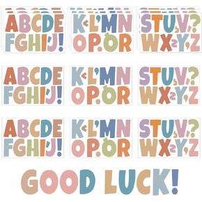 15 Sheets Large 3-inch Letter Stickers Colorful, Big Vinyl Alphabet Letter Stickers 3 inch Waterproof, Cute Letter Decals for Back to School Classroom Bulletin Board Wall Sign Door Poster Office Decor