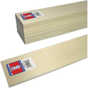 Midwest 4306 Basswood Sheets, 1/4 x 3 x 24-Inch