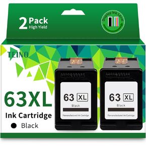 TEINO Remanufactured 63XL Black Ink Cartridge Replacd for HP Ink 63 2 Black in Saudi Arabia