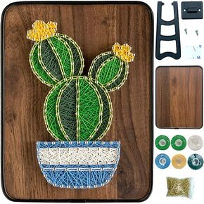 BAZIMA DIY String Art Kit for Beginner, DIY Cactus Potted Craft Kit,Unique Gift,Craft Kit for Holidays