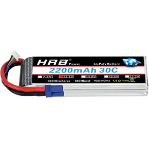 HRB 1 Pack 3S 2200mAh Lipo Battery 11.1V 30C RC Lipo Battery مع EC3 Plug متوافق مع RC هليكوبتر طائرة سيارة قارب شاحنة