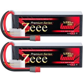Zeee Premium Series 3S 5200mAh Lipo Battery 11.1V 100C Soft Case Battery with Deans T Connector for RC Plane Quadcopter RC Airplane RC Helicopter RC Car Truck Boat(2 Pack)