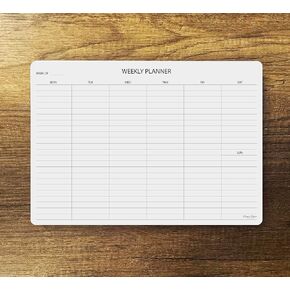 Weekly Planner Pad, Weekly To Do List Notepad, Tear Off Undated Weekly Planner Notepad, 50 Sheets, A4 Size (8,3" X 11,7"), Premium Thick Paper with Cardboard Back Support, Weekly Desk Planner by CLEVER SIGNS