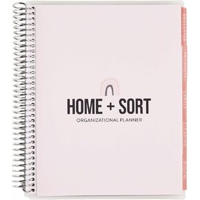 Erin Condren 7x9 Home Organization Planner | Learn to Tidy, Organize, & Clean| 124 Pages, 80 lb. Premium Paper, Designed by Erin Condren X Home + Sort
