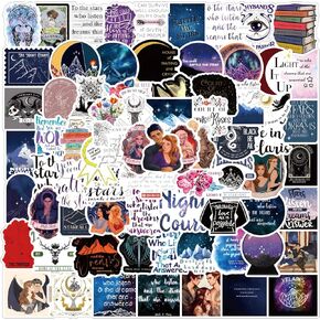 120Pcs Sarah J Maas Stickers Aesthetics Comedy Cartoon Stickers Pack，Halloween Decoration Vinyl Waterproof Stickers for Water Bottle, Laptop, Phone, Skateboard, Journaling for Kids Teens Adults