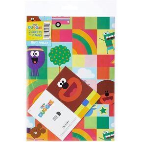 Hey Duggee HD006 Wrapping Paper 2 Sheet and 2 Gift Tag