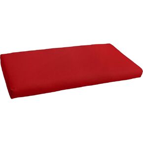 Sorra Home Sunbrella Bristol Bench Cushion, 1 Count (Pack of 1), Canvas Jockey Red