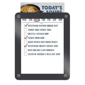 Iceberg 31130 Clarity Glass Custom Print Dry Erase Board, 11.0"x13.5", Transparent