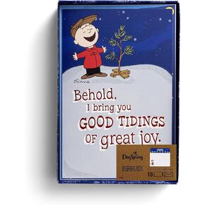 DaySpring - Peanuts Christmas - Good Tidings of Great Joy - 18 Christmas Boxed Cards & Envelopes, KJV