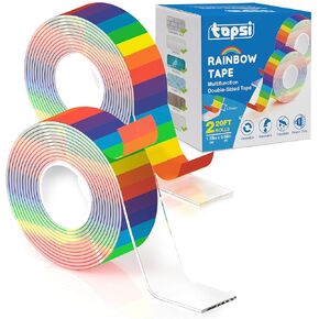 Upgraded Heavy Duty Double Sided Clear Mounting Nano Tape - Removable, Washable, Multipurpose - 1.18" x 120" - Tough Grip Hanging Strips for Picture Frames, Posters, and Carpet