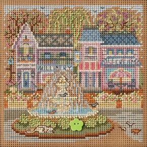 Mill Hill Town Square Beaded Counted Cross Stitch Kit Buttons & Beads 2023 Spring Series MH142315