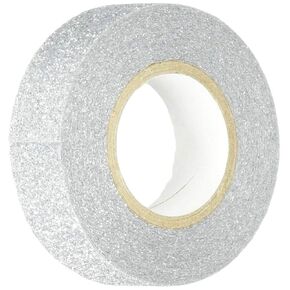Best Creation GTS001 Glitter Tape, 15mm by 5m, Silver