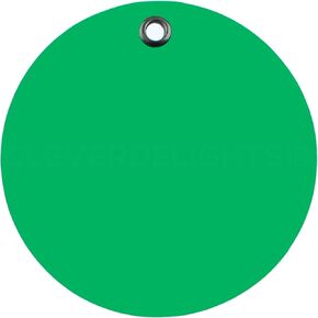 CleverDelights Green Plastic Tags - 3" Round - 50 Pack - Waterproof and Tear-Resistant