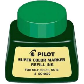 PILOT Super Color Permanent Marker Refill Ink, Green Ink, 1 Ounce Bottle with Dropper (43800)