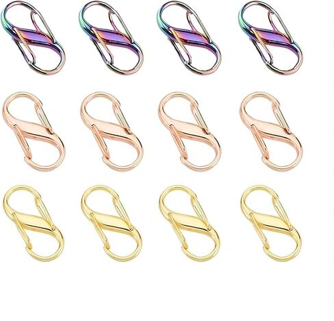 مجموعة 12 أقفال بسحاب مضادة للسرقة من Adullpony، قفل حقيبة ظهر بثلاثة ألوان، مشابك بسحاب مضادة للنشل، أقفال للحقائب والمحفظة لحقائب اليد in Kuwait